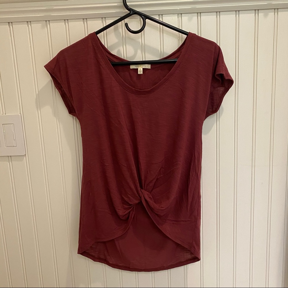 Anthropologie Knot Front shirt